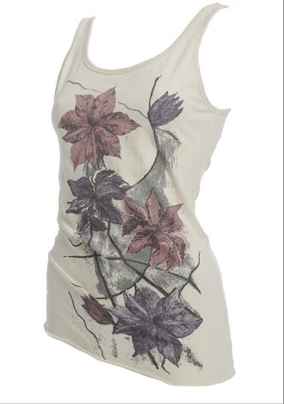 Itsus Vintage "Clematis" Tank in White (2009 Collection) - Email Us to Order
