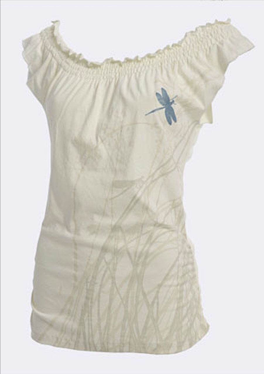 Itsus Vintage Elastic Scoopneck Tee "Dragonfly" in Daylight (2009 Collection) - Email Us to Order